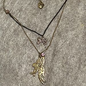 Vintage Signed Betsey Johnson Fairy Necklace